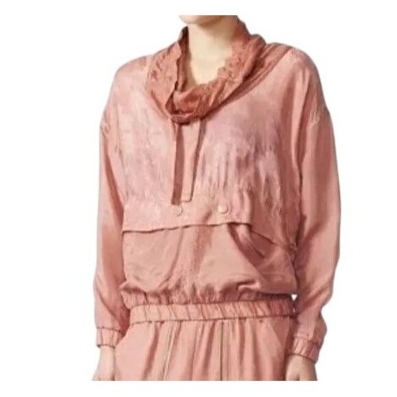 ADIDAS Stella McCartney Running Pull Over Jacket Large Ash Pink Tennis Gorpcore - Picture 2 of 14